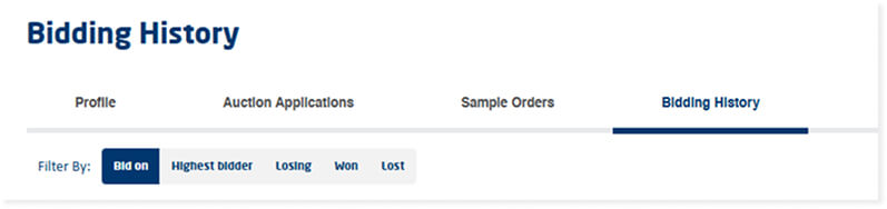 How can I track my bids and auction history?